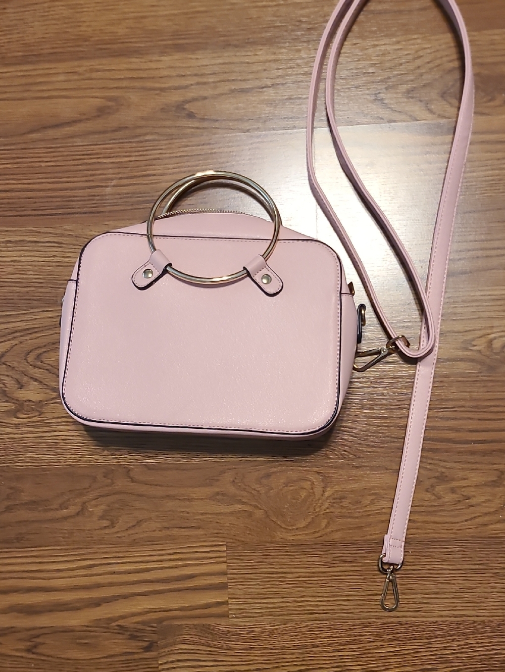 La Terre Vegan Pink Bangle Clutch  Purse